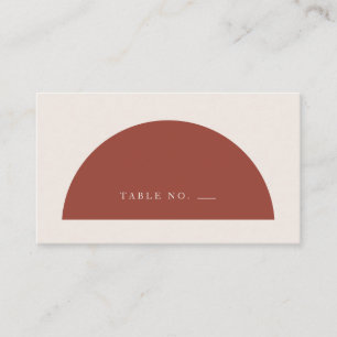 Minimalist Arch Terracotta and Cream Flat Place C Card