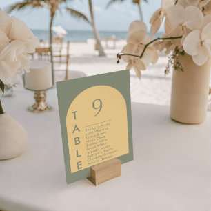 Minimalist Arch Wedding Table Cards Seating Plan