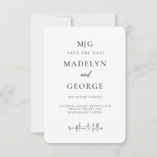 Minimalist Arched Wedding Save the Date Card