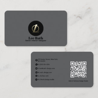 Minimalist Architect. Custom Grey Design | Premium Business Card