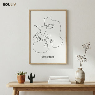 Minimalist Architectural Lines Abstract Modern Ivo Poster