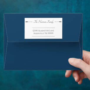 Minimalist Arrows Wedding   Marseille Blue Envelope
