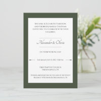 Minimalist Arrows Wedding | Olive Green