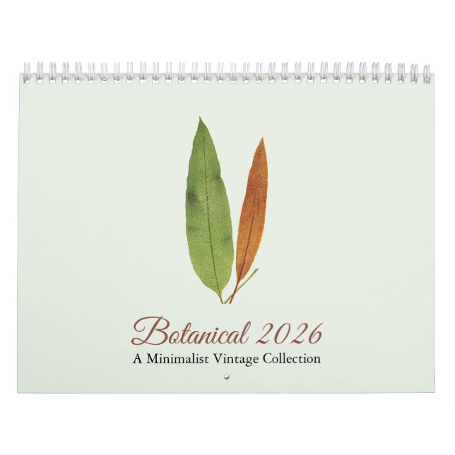 Minimalist Art Botanical 2026 Calendar (Cover)