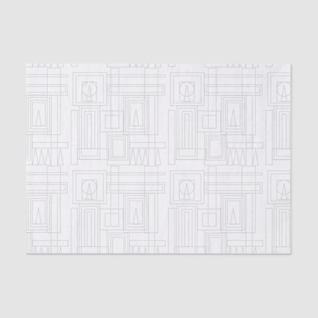 Minimalist Art Deco Style Pattern Tissue Paper (Front)
