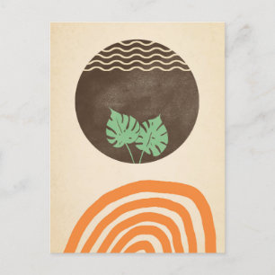 Minimalist art. For a gentle message. Postcard