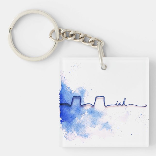 Minimalist Art Inh. | Respiratory Therapist Design Key Ring (Front)