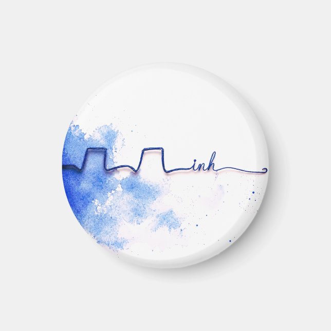 Minimalist Art | Respiratory Therapist Design Magnet (Front)