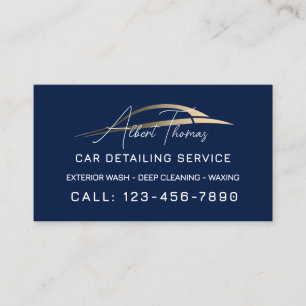 Minimalist automotive gold car line Business Card