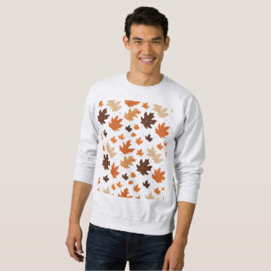 Minimalist Autumn Leaf Pattern Hoodie – Cosy Fall