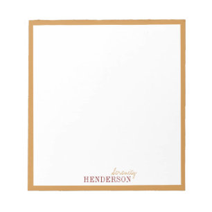 Minimalist autumn personalized stationery notepad