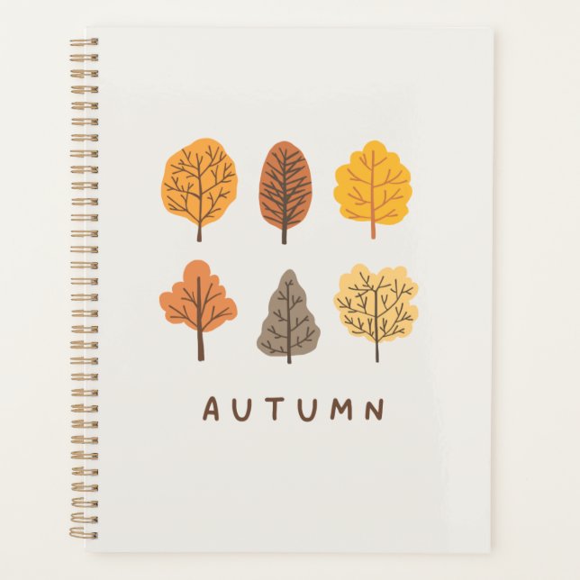 Minimalist Autumn Tree   Planner (Front)