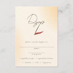 Minimalist Autumn Typography RSVP Enclosure Card