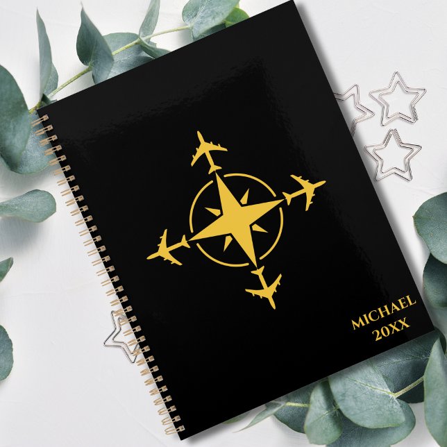 Minimalist Aviation Compass Aeroplane Travel Custo Planner (Creator Uploaded)