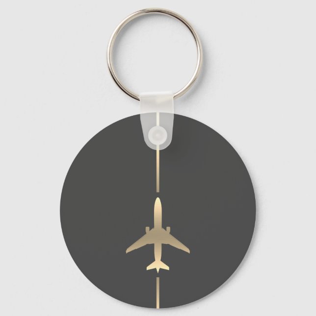 Minimalist Aviation Keychain (Front)