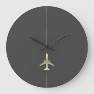 Minimalist Aviation Large Clock