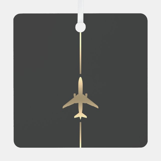 Minimalist Aviation Metal Tree Decoration (Front)
