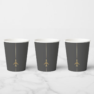 Minimalist Aviation Paper Cups