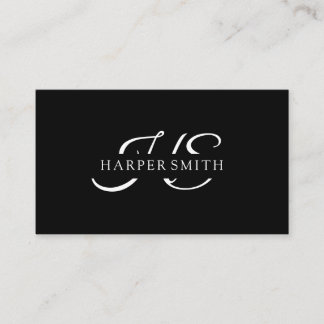 Minimalist B&W Business Card Elegant Professional