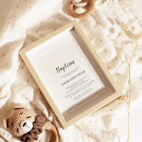 Minimalist Baby Baptism Invitation