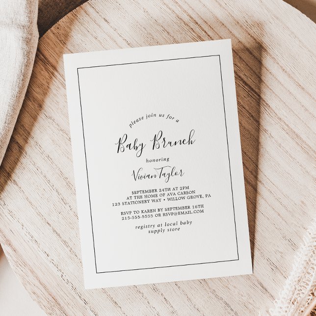 Minimalist Baby Brunch Invitation (Creator Uploaded)