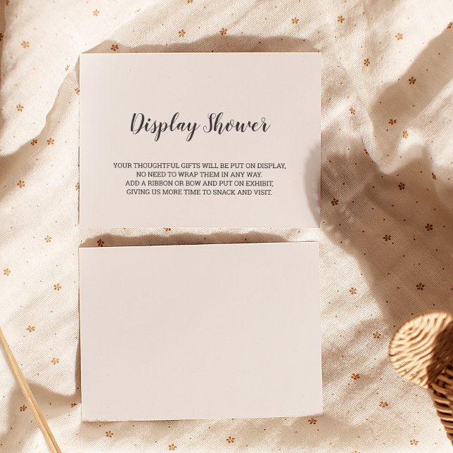 Minimalist Baby Display Shower Enclosure Card (Creator Uploaded)