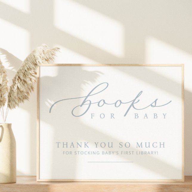 Minimalist Baby Shower Books for Baby Station Sign (Creator Uploaded)