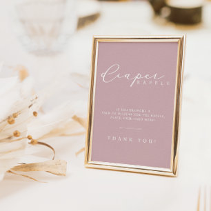 Minimalist Baby Shower Diaper Raffle Station Sign