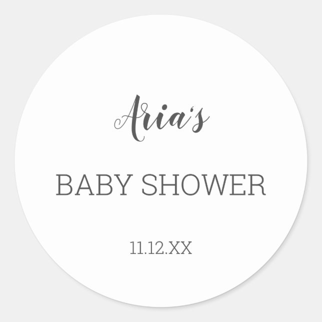 Minimalist Baby Shower Envelope Seal (Front)