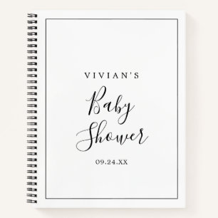 Minimalist Baby Shower Gift List Notebook