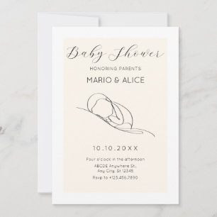 Minimalist baby shower invitation