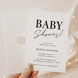 Minimalist Baby Shower Invitation