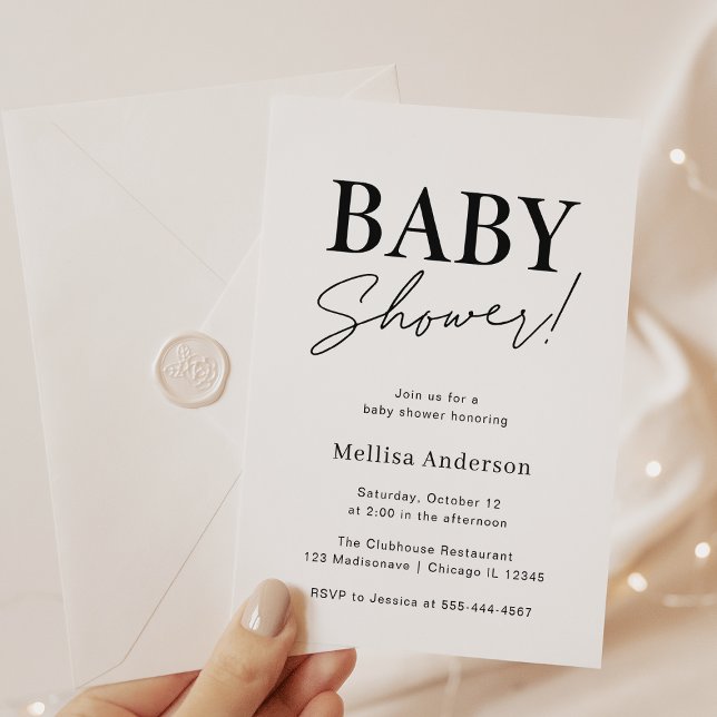 Minimalist Baby Shower Invitation  (Creator Uploaded)