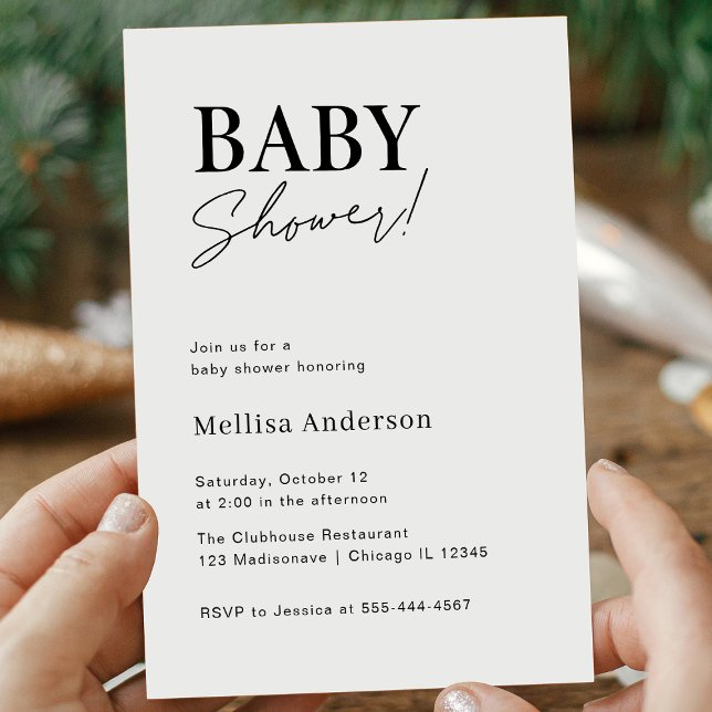 Minimalist Baby Shower Invitation  (Creator Uploaded)