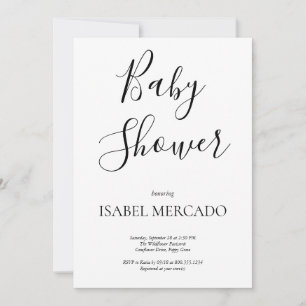 Minimalist Baby Shower Invitation
