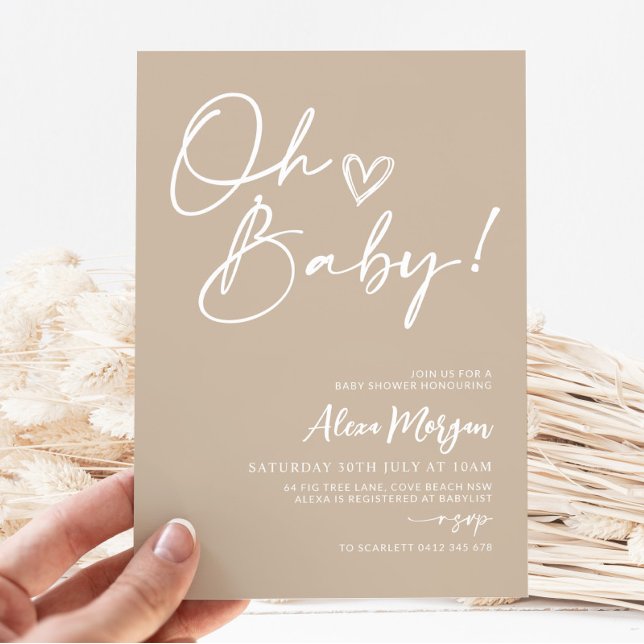 Minimalist Baby Shower Invitation Gender Neutral (Creator Uploaded)