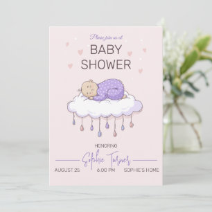 Minimalist Baby Shower invitation Girl Baby Shower