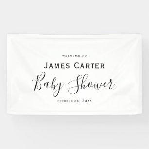 Minimalist Baby Shower Welcome Board Banner