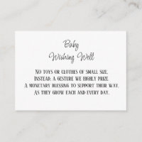 Minimalist Baby Wishing Well Monetary Contribution