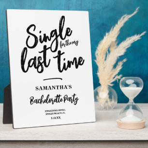 Minimalist Bachelorette Party Welcome Plaque