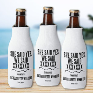 Minimalist Bachelorette Weekend Bottle Cooler