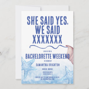 Minimalist Bachelorette Weekend Invitation