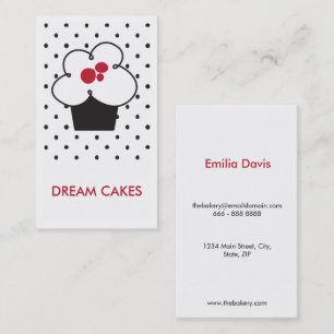 Minimalist Baker Bakery Cupcake Business Card