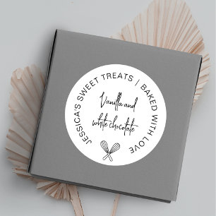 Minimalist Bakery Round Label Flavour Name Sticker