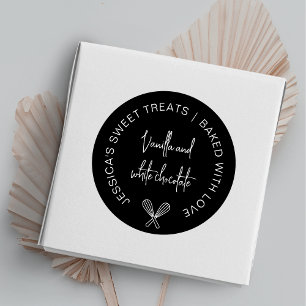 Minimalist Bakery Round Label Flavour Name Sticker