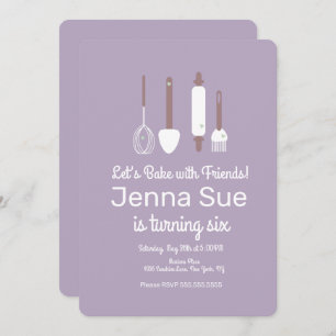 Minimalist Baking Birthday Party Utensils Invitation