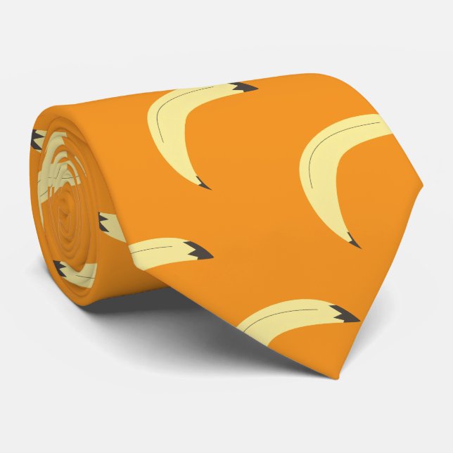Minimalist Banana Repeat Pattern Fruit Tie (Rolled)