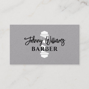 Minimalist barber pole barbershop business card