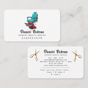 Minimalist Barber Shop Business Card