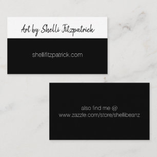 Minimalist Basic Black and White Classy Custom Business Card